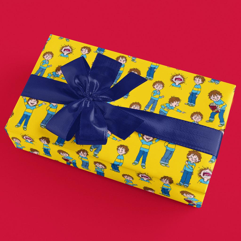 Horrid Henry Yellow Yell Gift Wrap