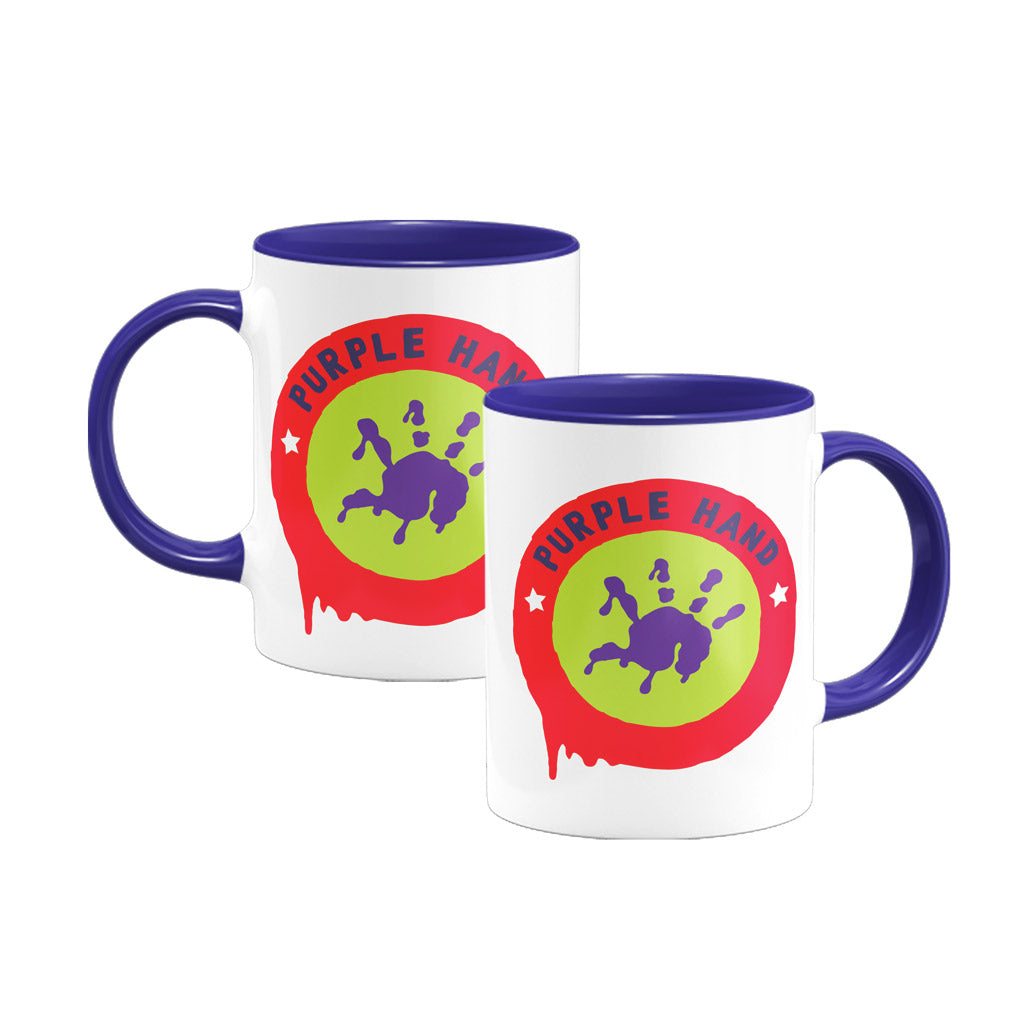 Purple Hand Porcelain Mug