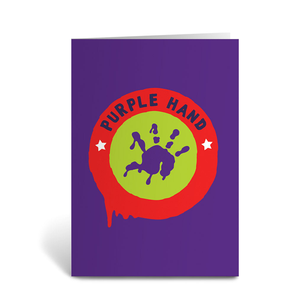 Purple Hand Greeting Card