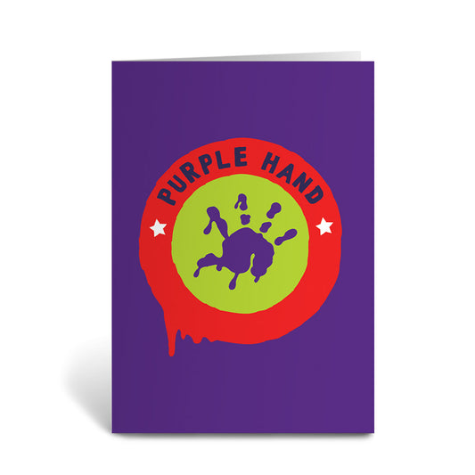 Purple Hand Greeting Card