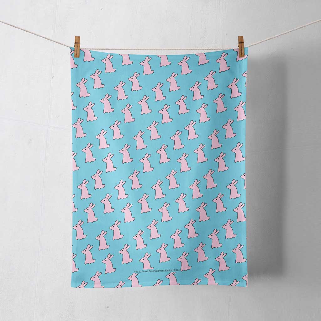 Horrid Henry Bunny Repeat Pattern Tea Towel