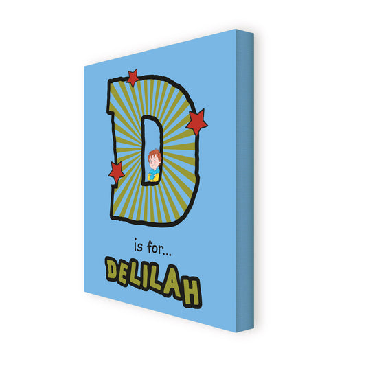 Horrid Henry Personalised Alphabet Canvas - D