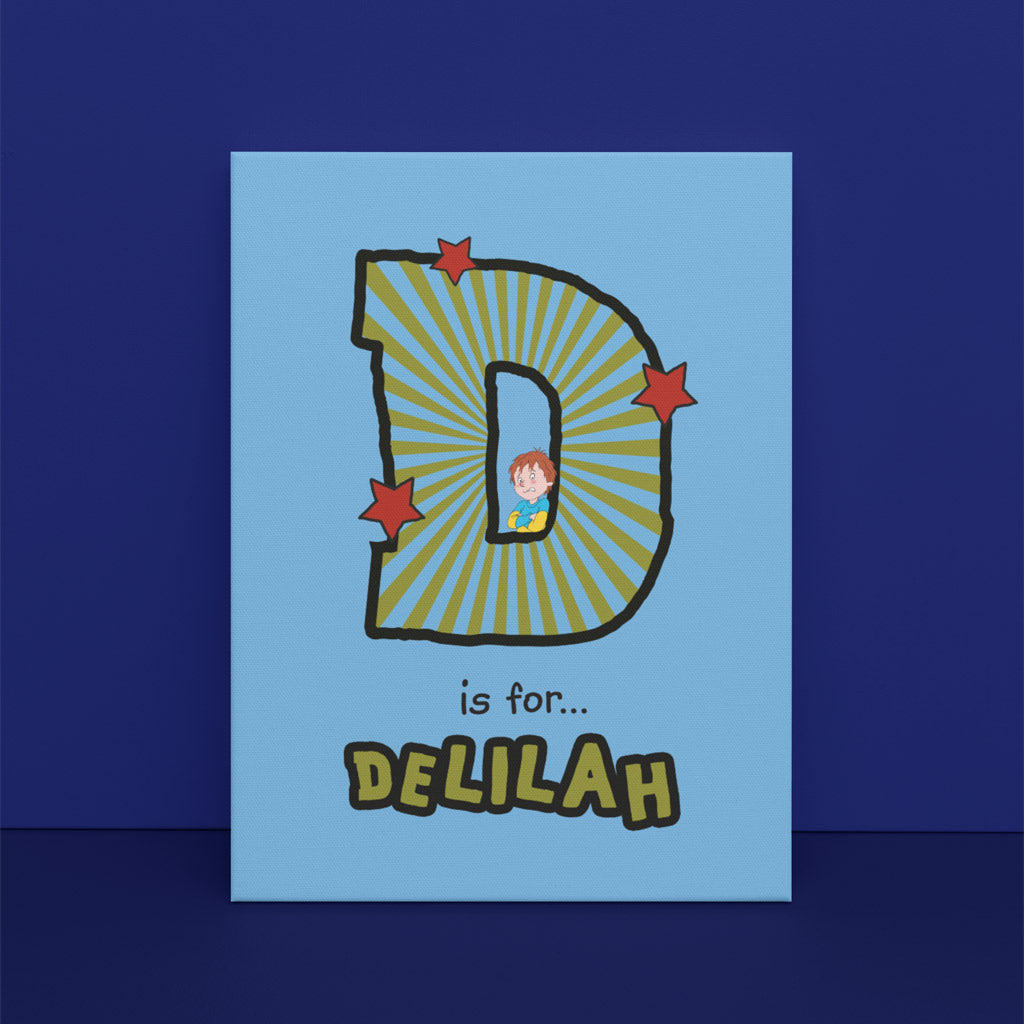 Horrid Henry Personalised Alphabet Canvas - D