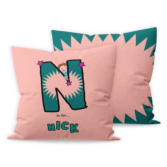 Horrid Henry Personalised Alphabet Cushion - N
