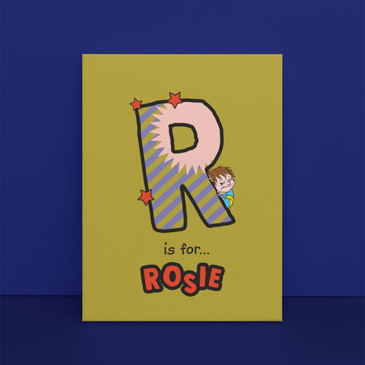 Horrid Henry Personalised Alphabet Canvas - R