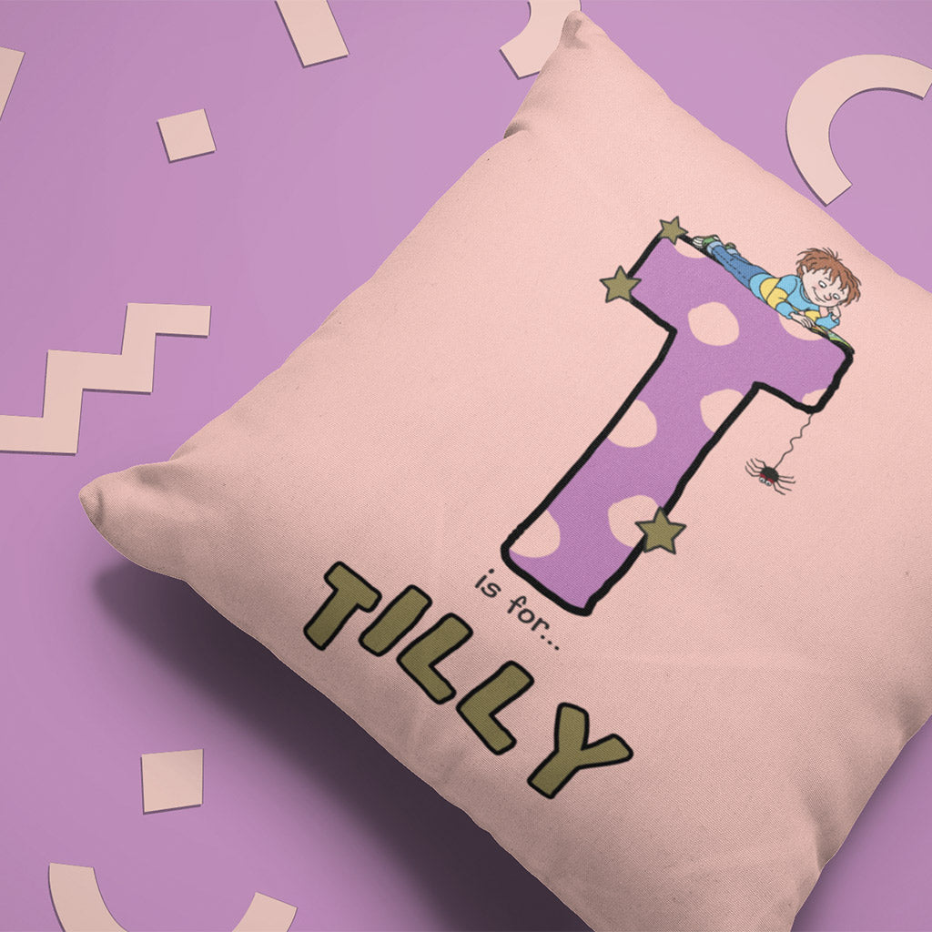 Horrid Henry Personalised Alphabet Cushion - T