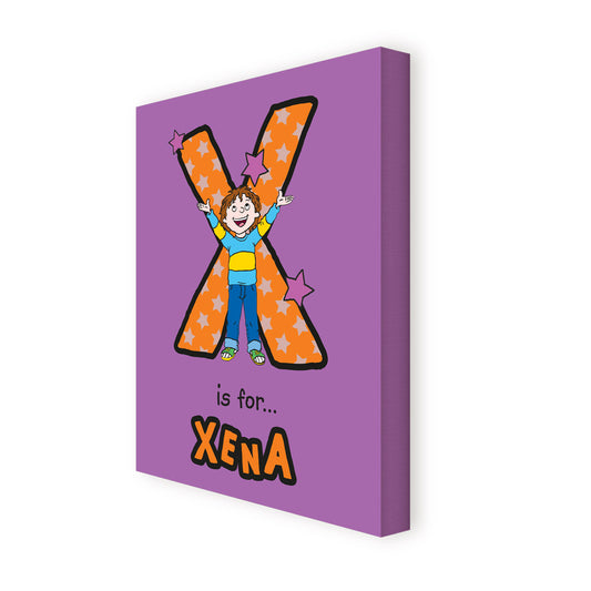 Horrid Henry Personalised Alphabet Canvas - X