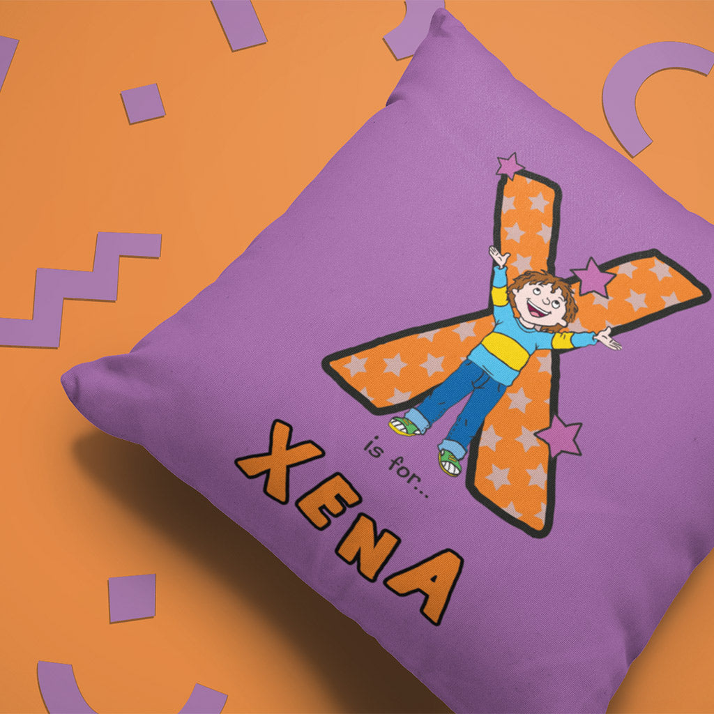 Horrid Henry Personalised Alphabet Cushion - X