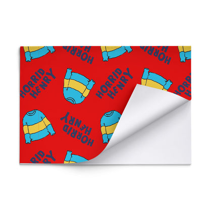 Horrid Henry Rocking Red Gift Wrap