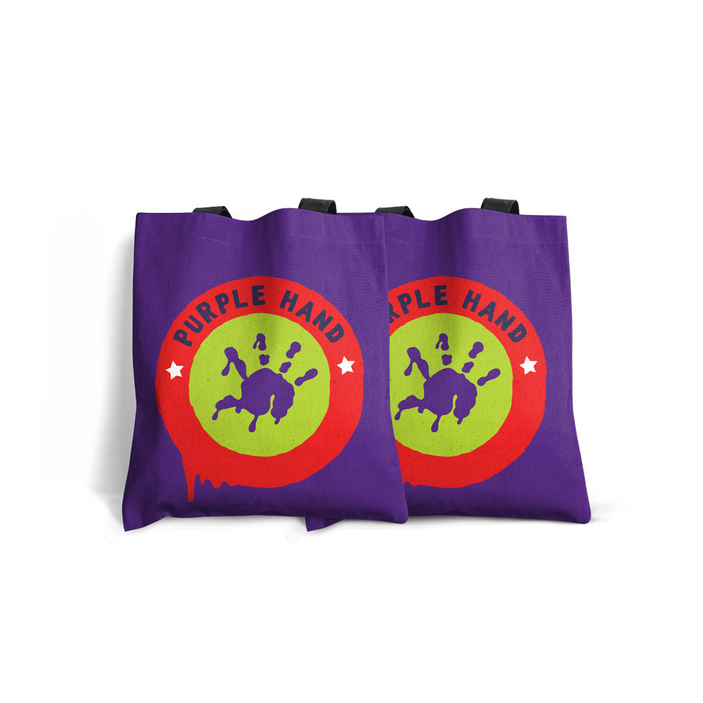 Purple Hand Tote Bag