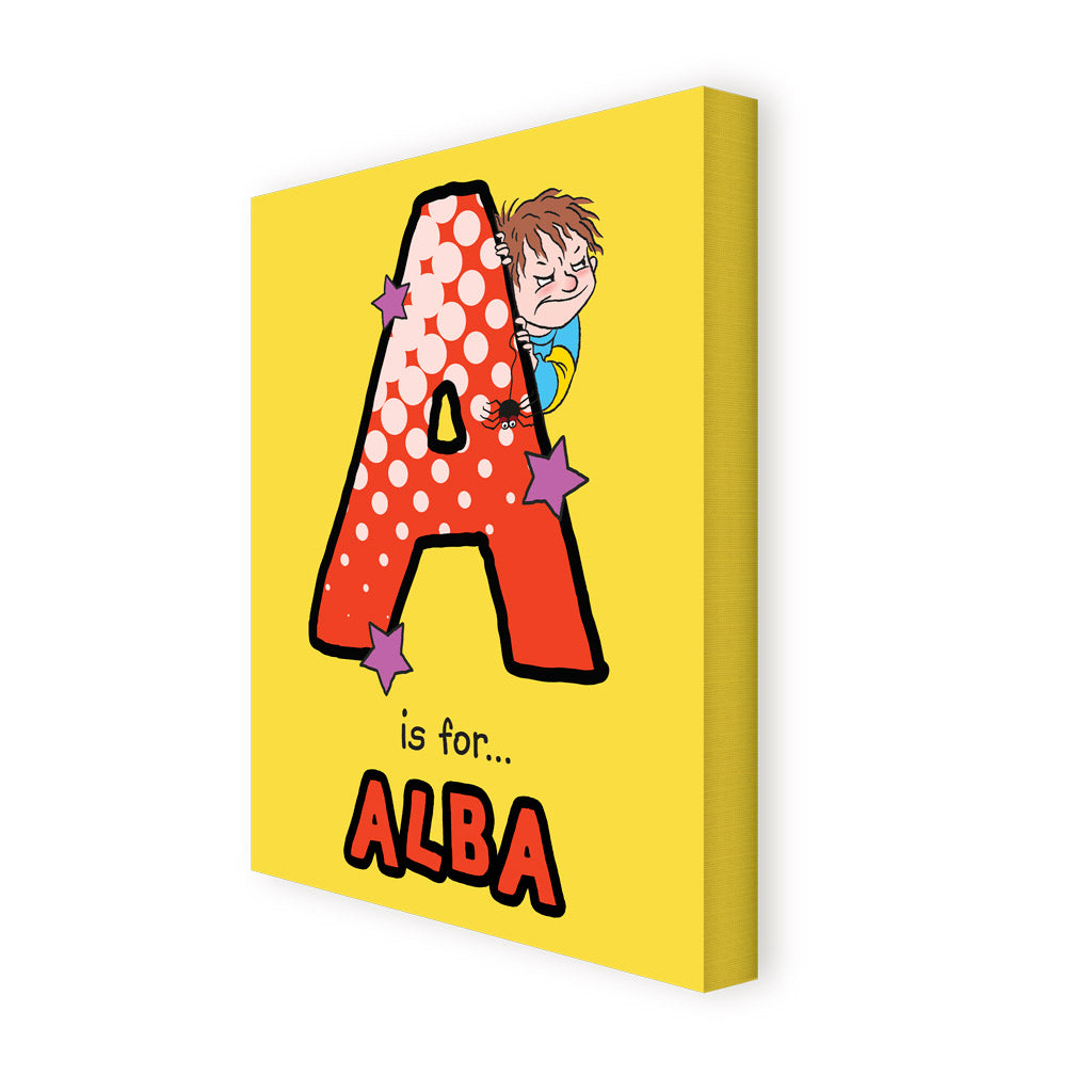 Horrid Henry Personalised Alphabet Canvas - A