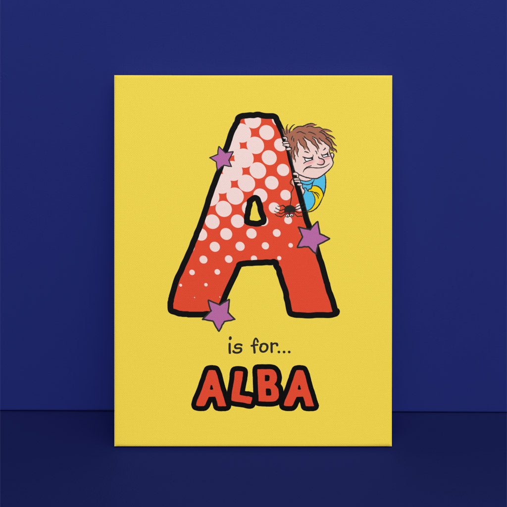 Horrid Henry Personalised Alphabet Canvas - A