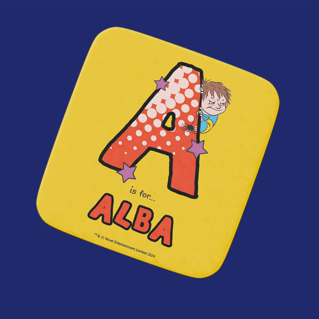 Horrid Henry Personalised Alphabet Coaster - A