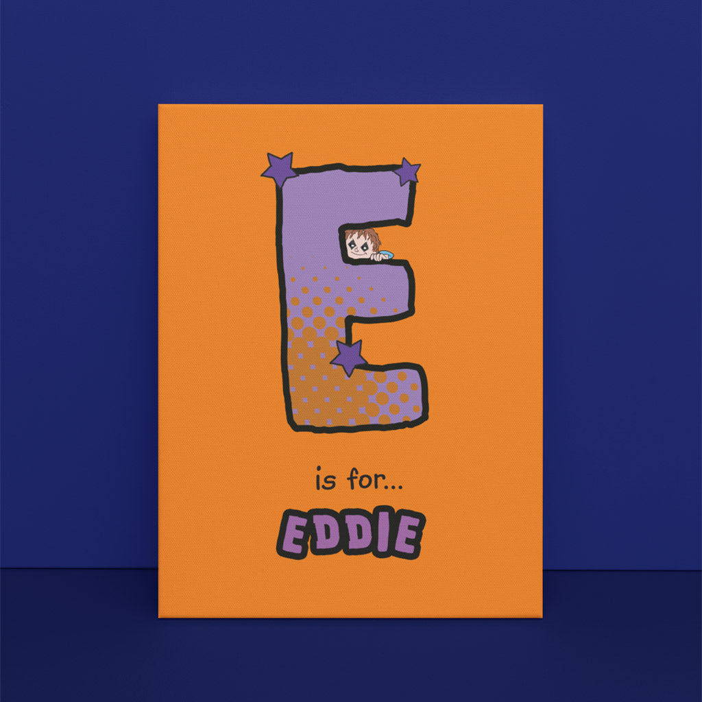 Horrid Henry Personalised Alphabet Canvas - E