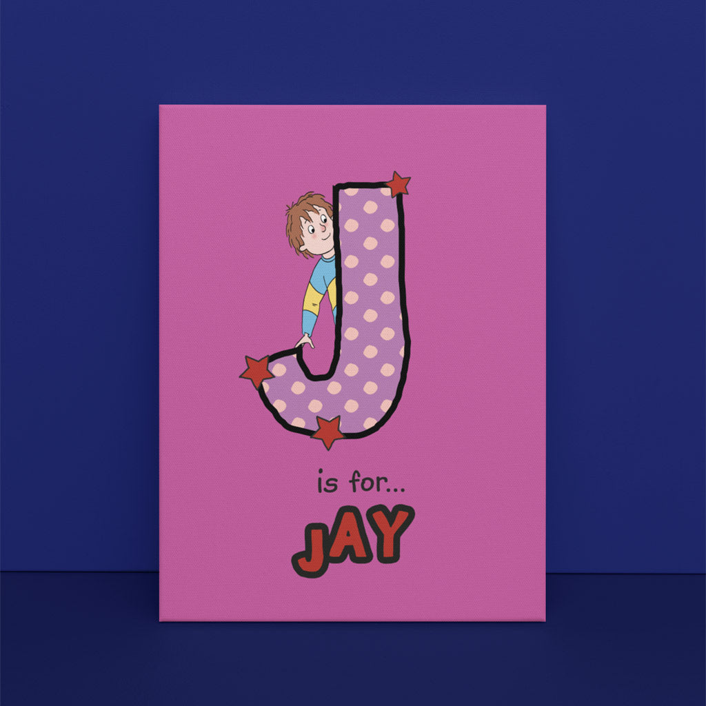 Horrid Henry Personalised Alphabet Canvas - J