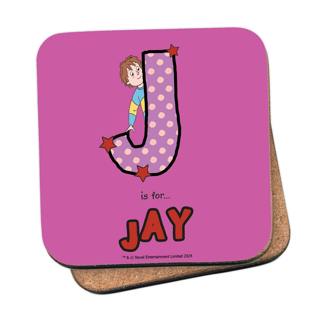 Horrid Henry Personalised Alphabet Coaster - J