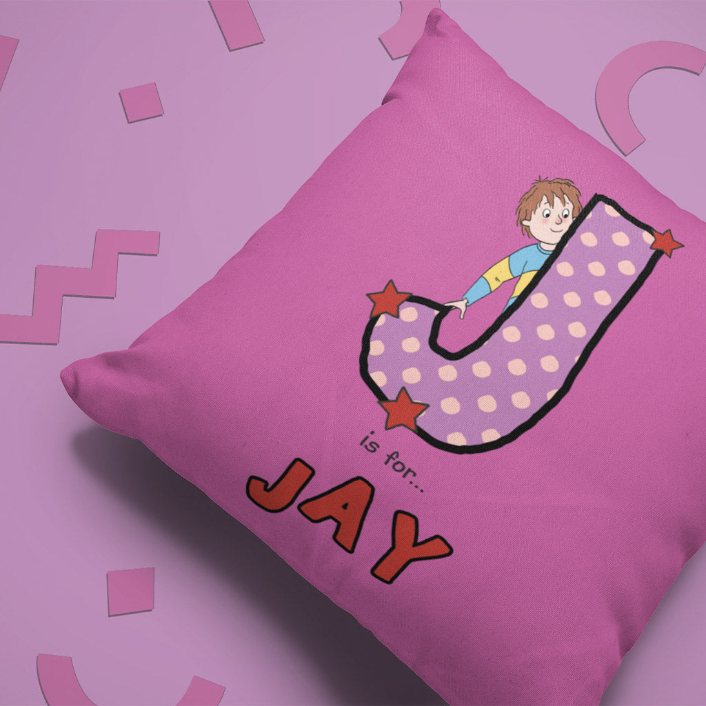 Horrid Henry Personalised Alphabet Cushion - J