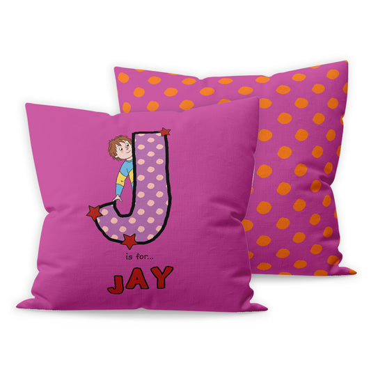 Horrid Henry Personalised Alphabet Cushion - J