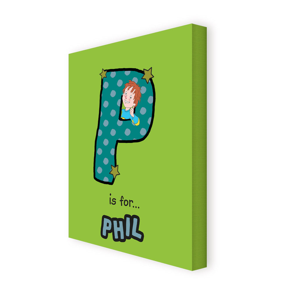 Horrid Henry Personalised Alphabet Canvas - P