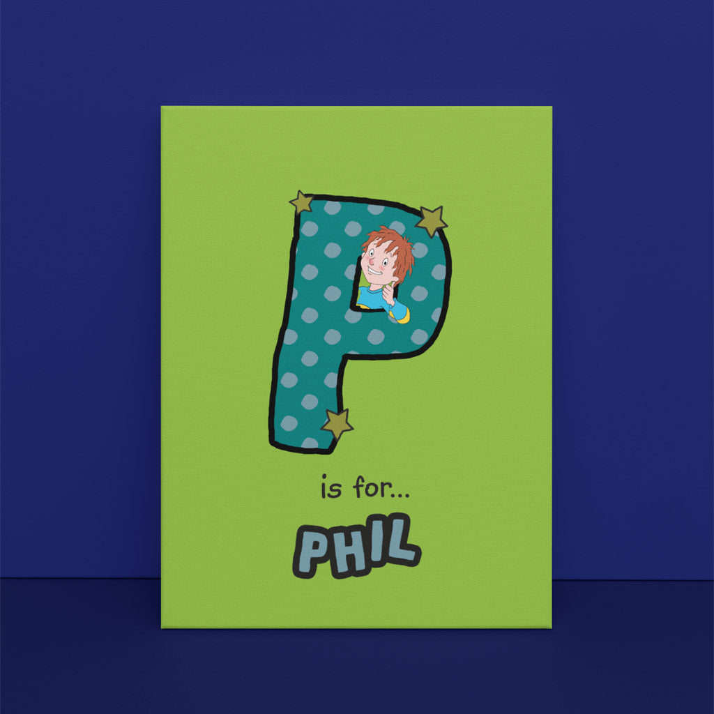 Horrid Henry Personalised Alphabet Canvas - P