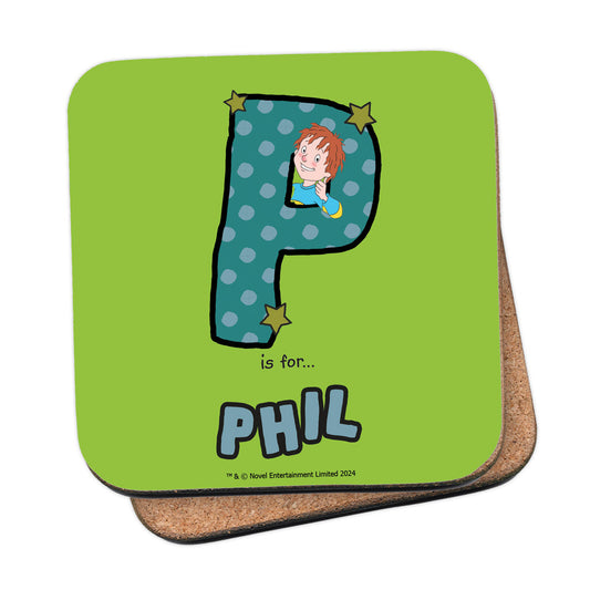 Horrid Henry Personalised Alphabet Coaster - P