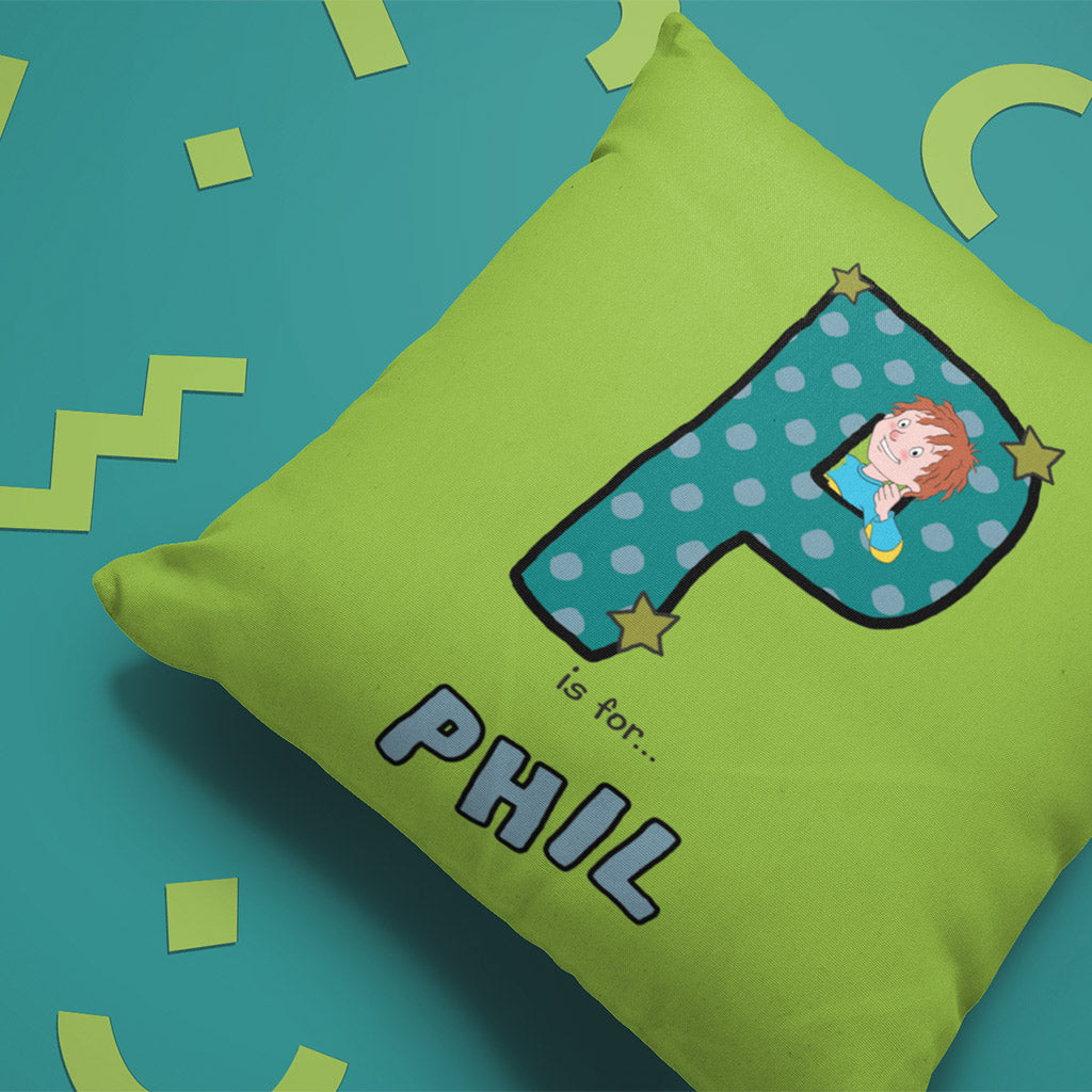 Horrid Henry Personalised Alphabet Cushion - P