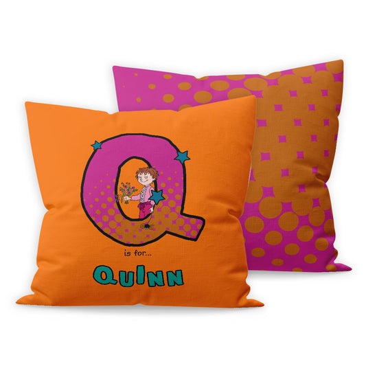 Horrid Henry Personalised Alphabet Cushion - Q