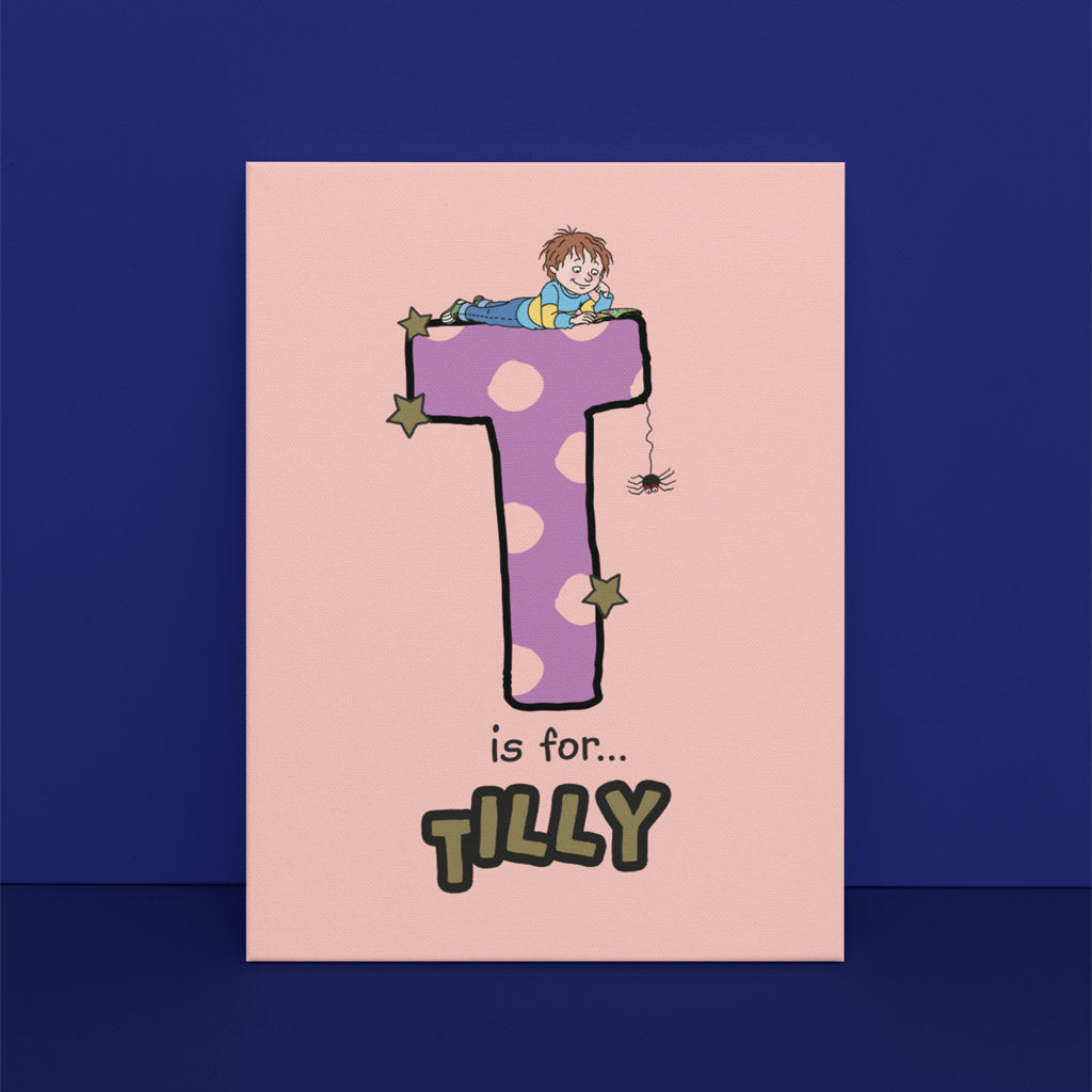 Horrid Henry Personalised Alphabet Canvas - T