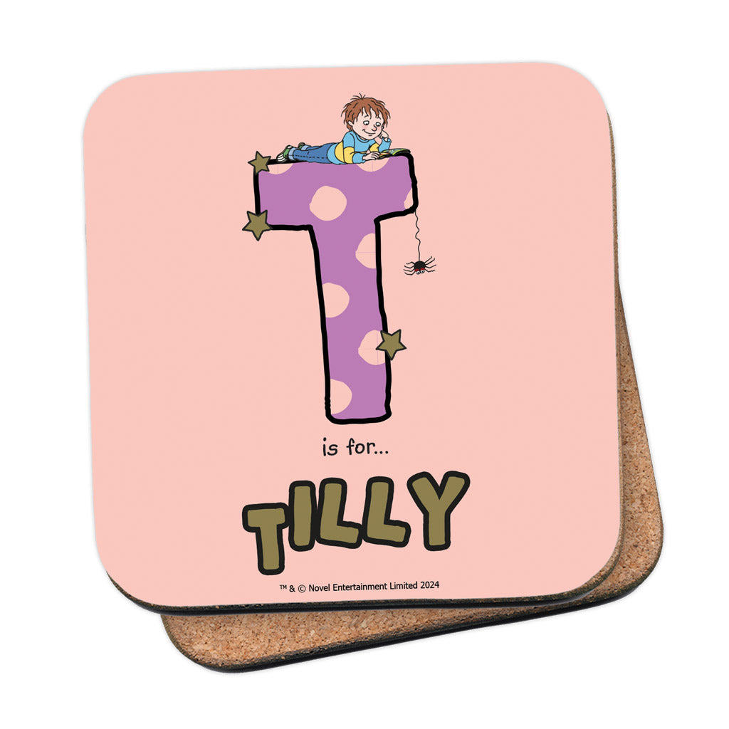 Horrid Henry Personalised Alphabet Coaster - T