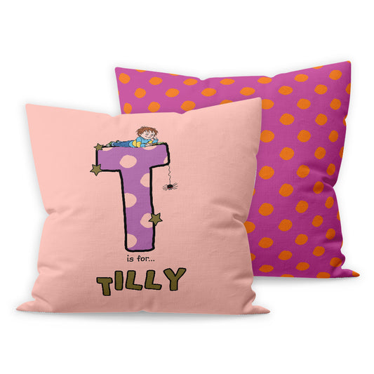 Horrid Henry Personalised Alphabet Cushion - T