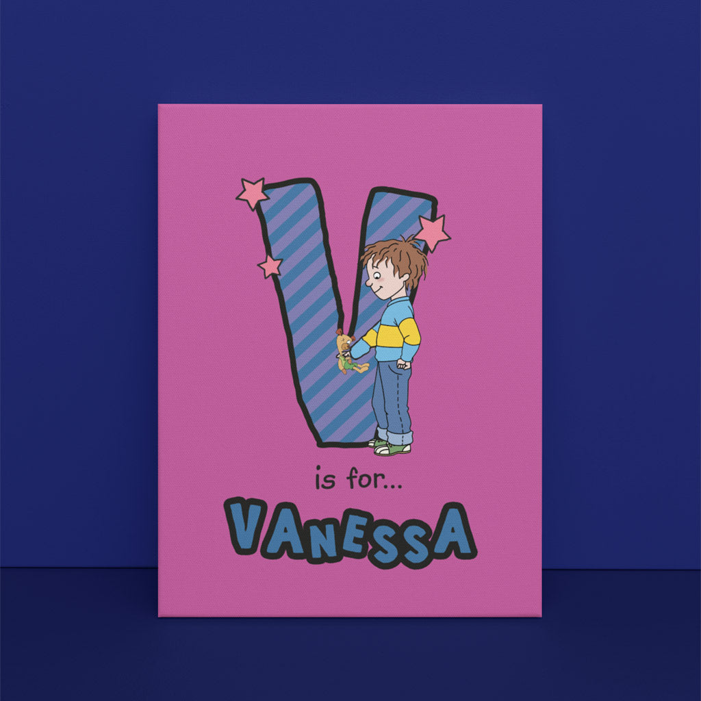 Horrid Henry Personalised Alphabet Canvas - V