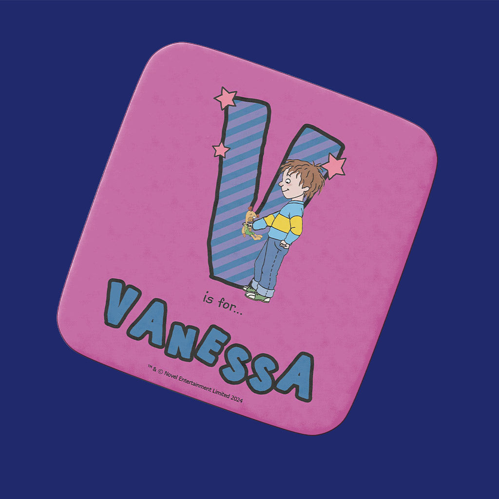 Horrid Henry Personalised Alphabet Coaster - V