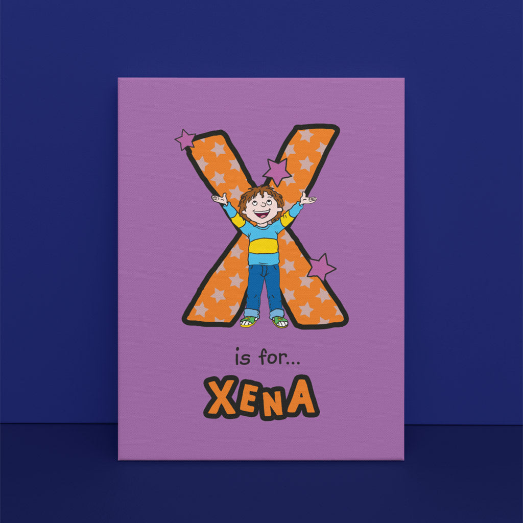 Horrid Henry Personalised Alphabet Canvas - X