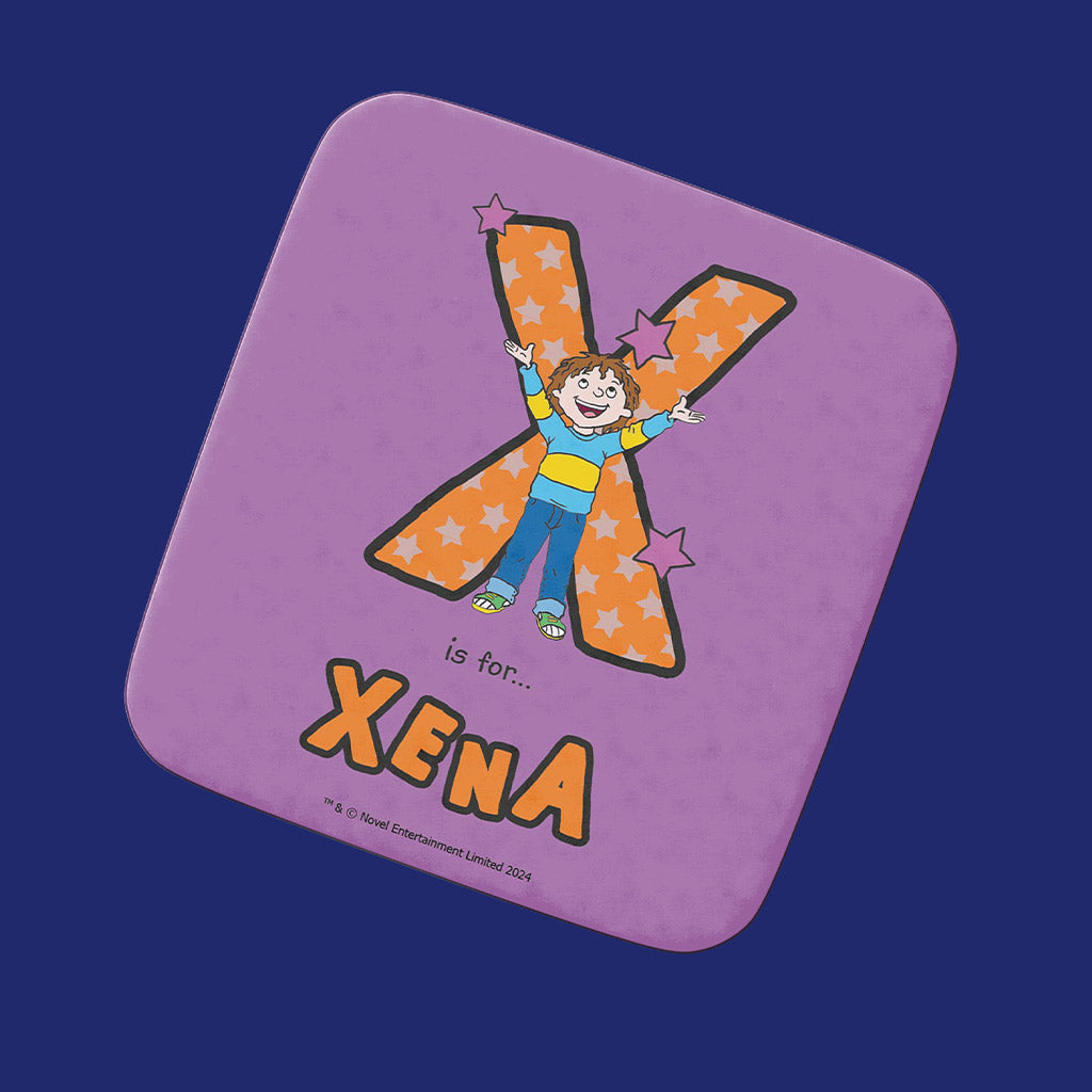 Horrid Henry Personalised Alphabet Coaster - X