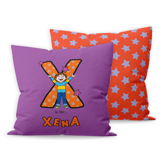 Horrid Henry Personalised Alphabet Cushion - X