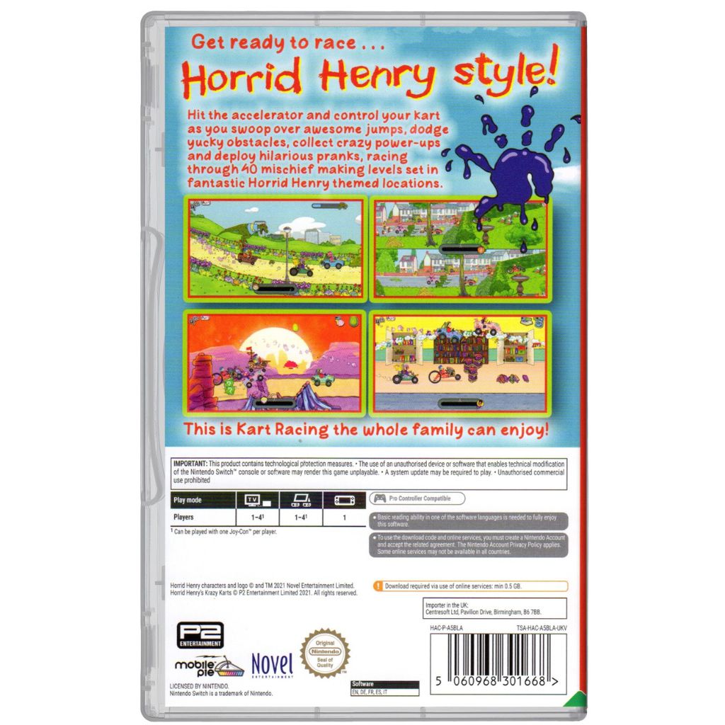 HORRID HENRY'S KRAZY KARTS GAME FOR NINTENDO SWITCH™